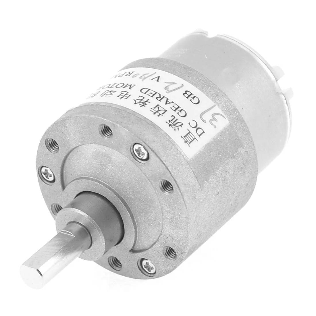 120RPM 6mm Shaft Dia 2 Terminals Electric Gearbox Geared Motor 12VDC
