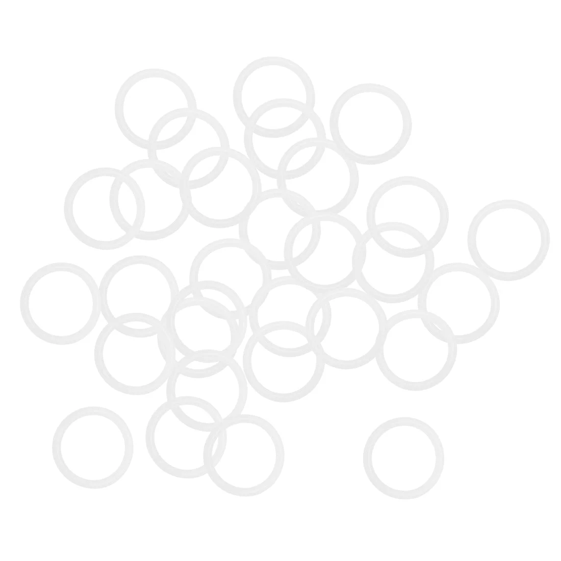 Silicone O-Rings, 30mm OD 24mm ID 3mm Width VMQ Seal Gasket for Compressor Valves Pipe Repair, White, Pack of 30