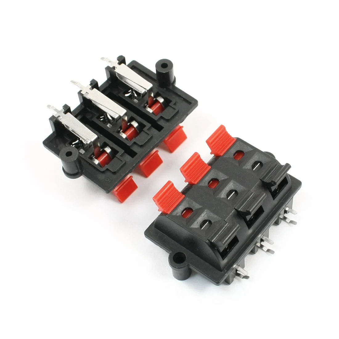 2Pc Push Release Design Rectangular Speaker Terminal Board 6 Position