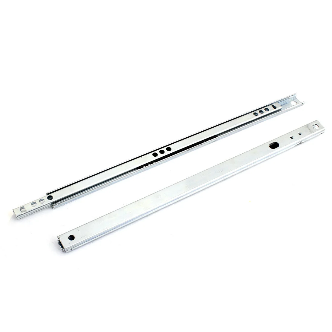 Home Cabinet Drawer 2 Sections Foldable Metal Ball Bearing Slides Pair