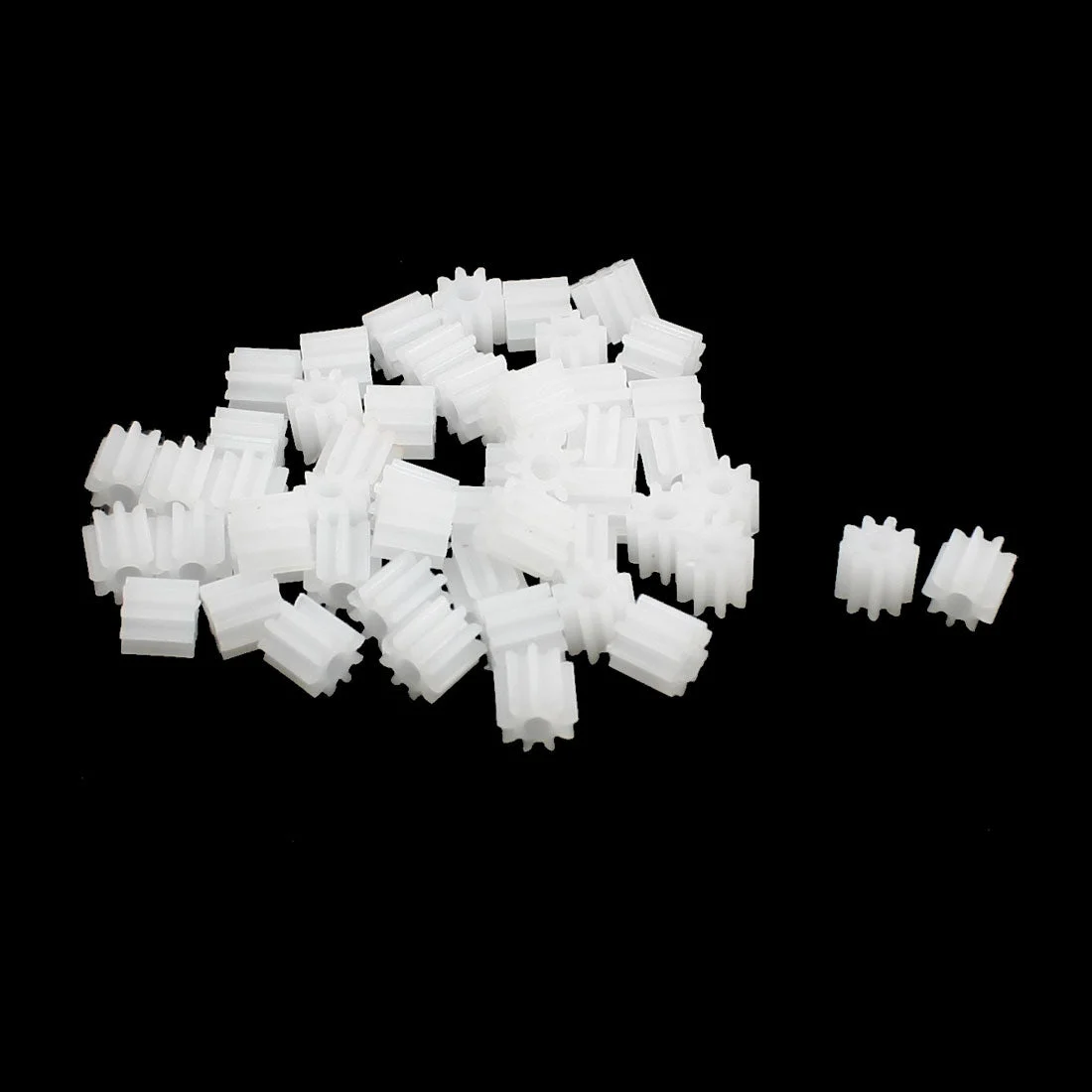 50 Pcs 0.5 Modulus 9-Teeth Plastic Gear Cog for 2mm RC Motor Shaft