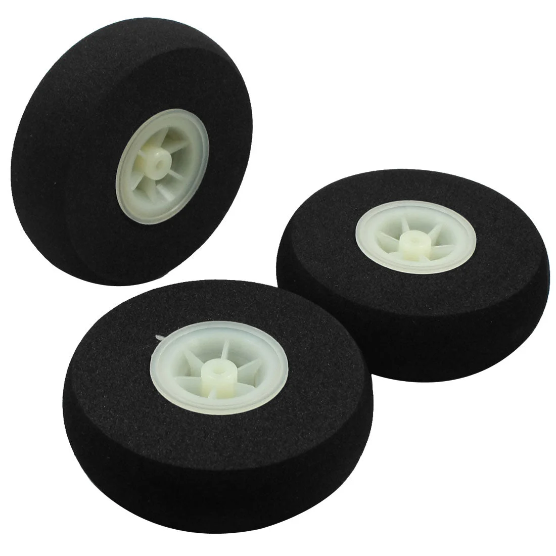 3pcs RC Remote Control Airplane Sponge Tire Wheel D65mm H19mm d3.5mm