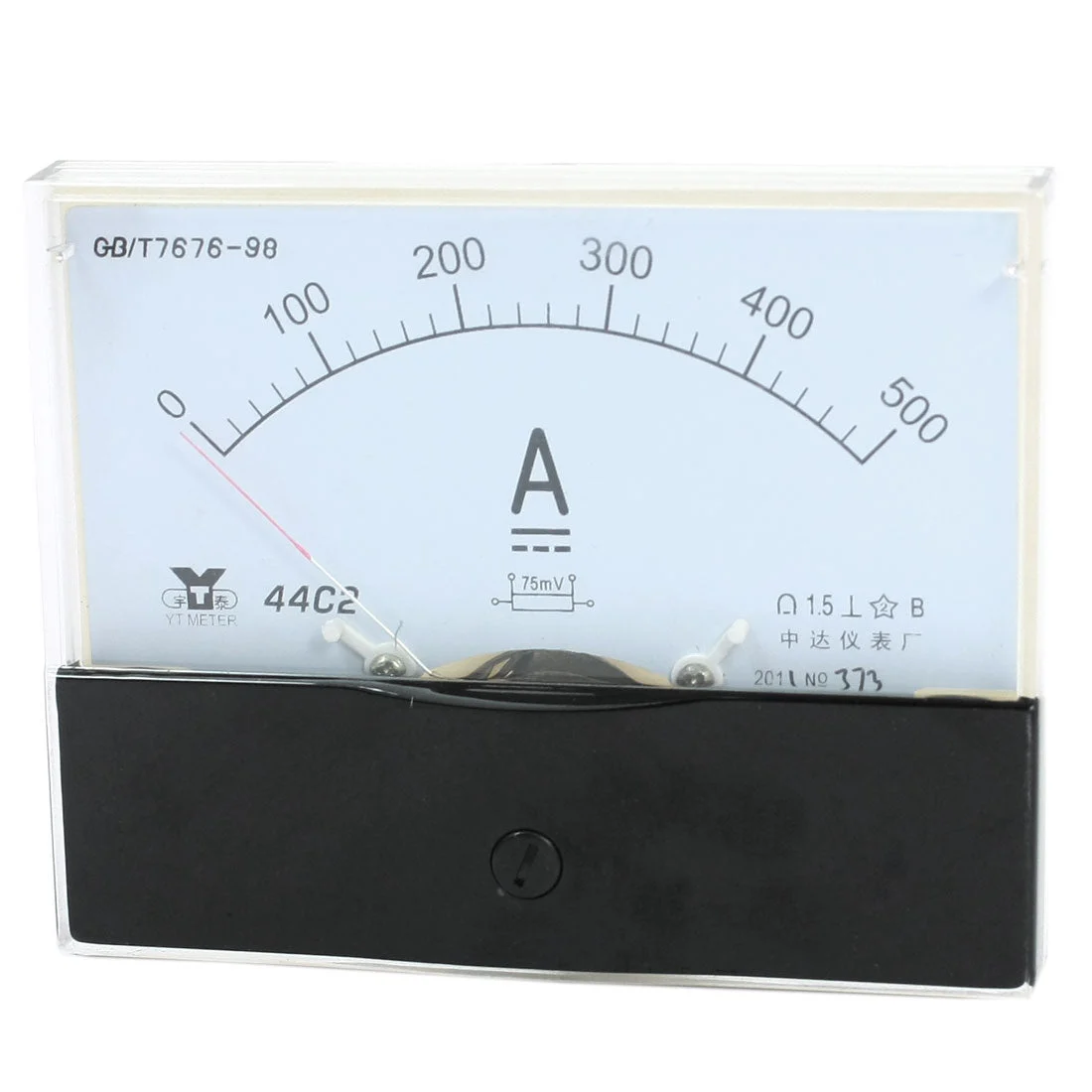 Rectangle Measurement Tool Analog Panel Ammeter Gauge DC 0 - 500A Measuring Range 44C2