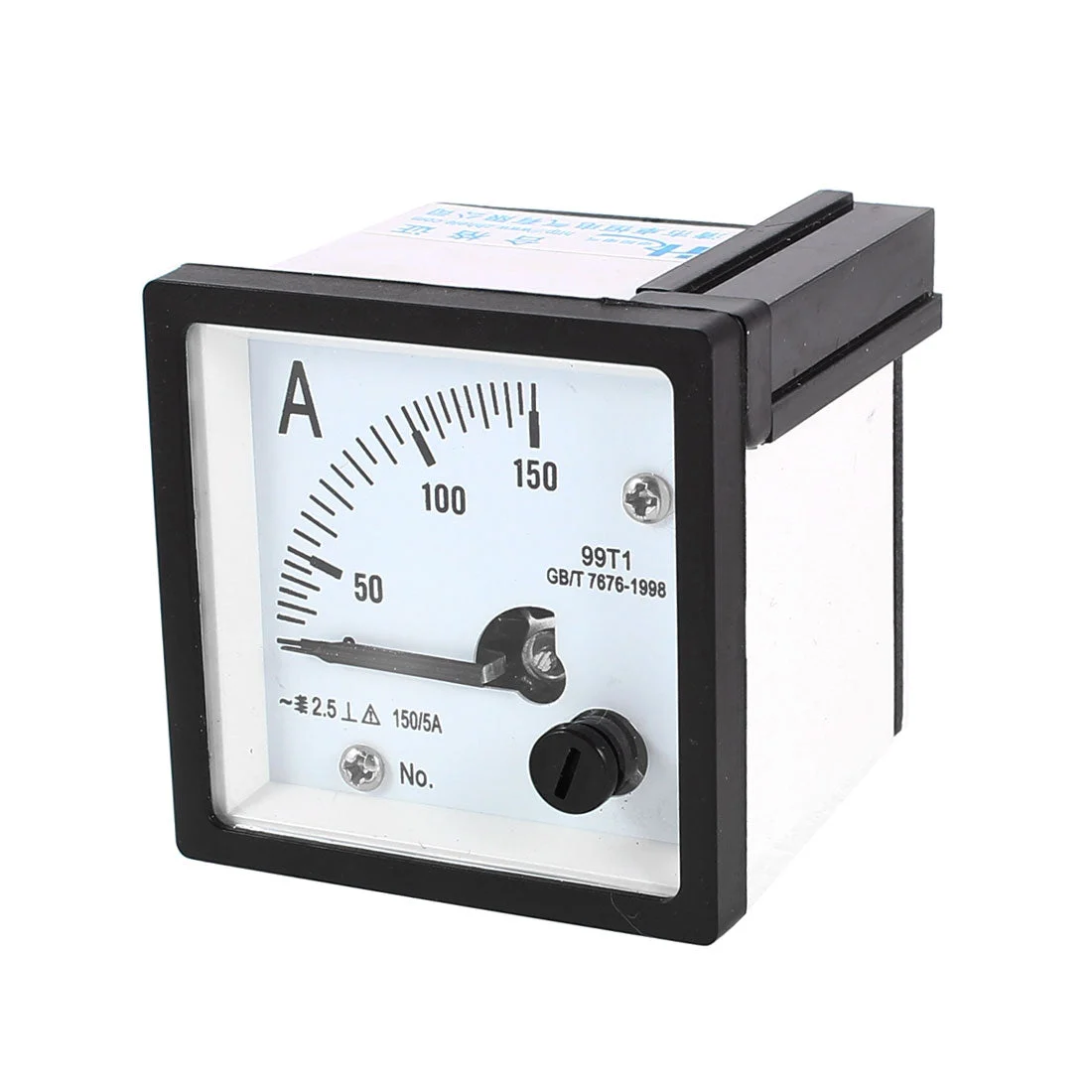 99T1 Square Panel Mounting Screw Fixing Moving Vane 0-150A AC Analog Ammeter 48mm x 48mm