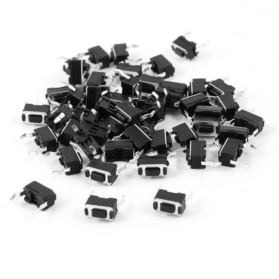 50pcs Momentary Panel PCB Mount Rectangle Push Button SPST Tactile Tact Switch 6mmx3mmx4.3mm