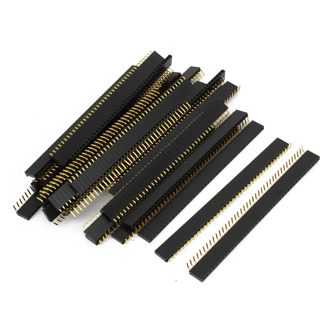 Uxcell 30pcs 2.54mm Pitch Right Angle Female 40 Pins PCB Header Connector Single Row