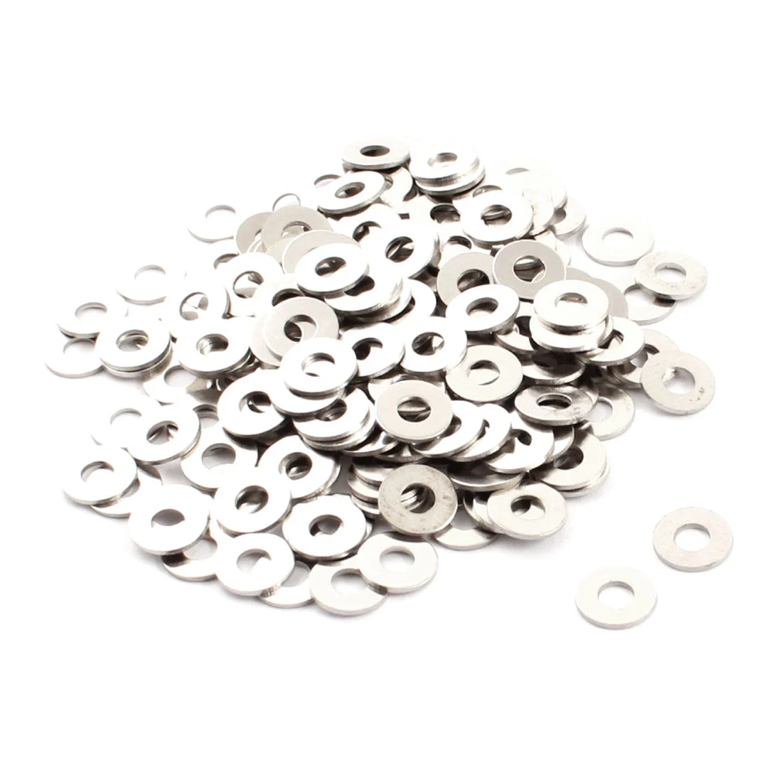 200Pcs 3mm x 7mm x 0.6mm Round Shaped Metal Washers Spacers Fasteners
