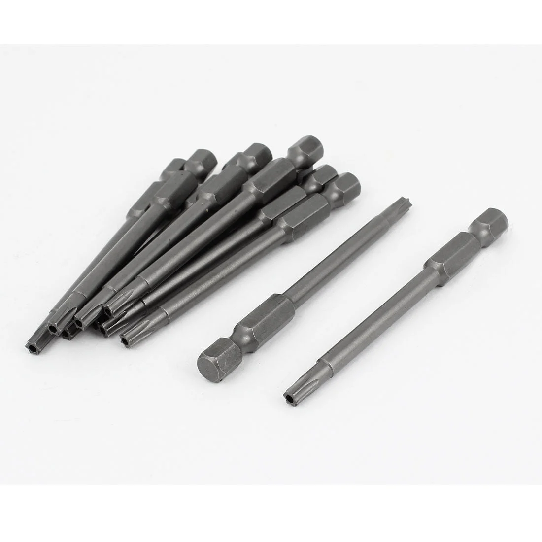 T20 1/4" Shank 75mm Magnetic Security Torx Screwdriver Bits Gray 20pcs