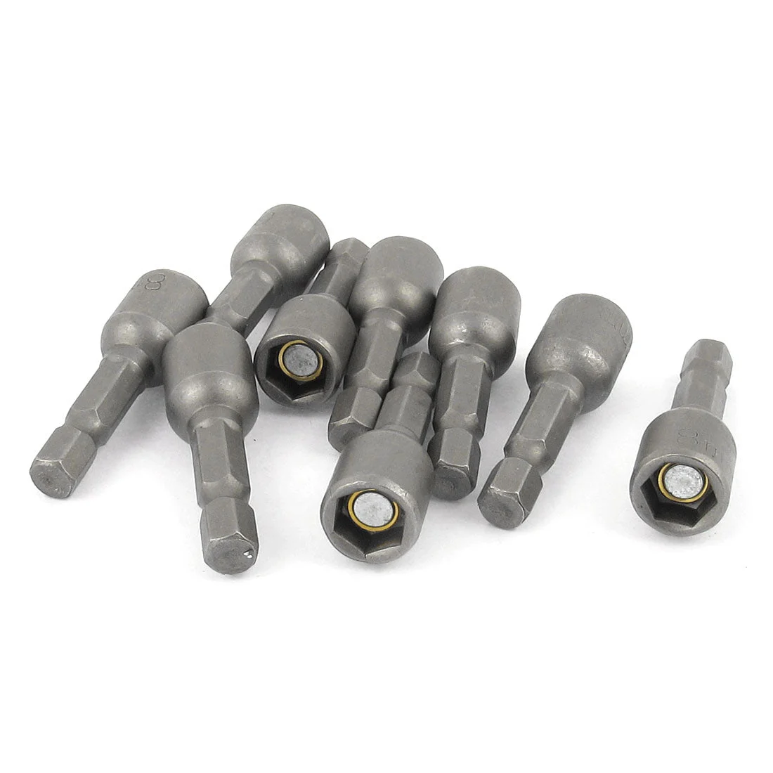 Uxcell 9 Pcs Magnetic Nut Driver Setter 8mm 5/16" Socket Adapter Hex Drill Bit