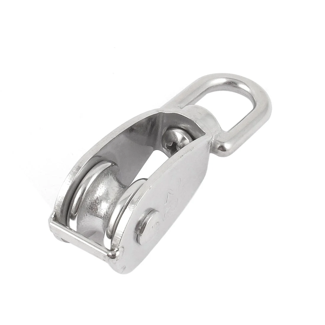 8mm Ropes 20mm Dia Single Sheave Swivel Eye Wire Rope Hoist Pulley Wheel Block 0.075 Ton