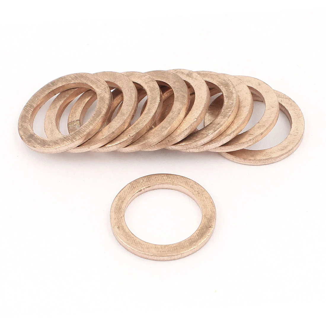 10Pcs 12mmx17mmx1.5mm Copper Crush Washer Flat Gasket Fitting