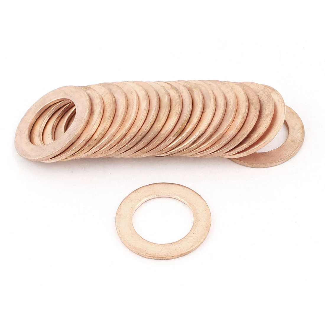 20PCS 16mm OD 10mm ID 1mm Thick Copper Washer Flat Oil Brake Line Seal