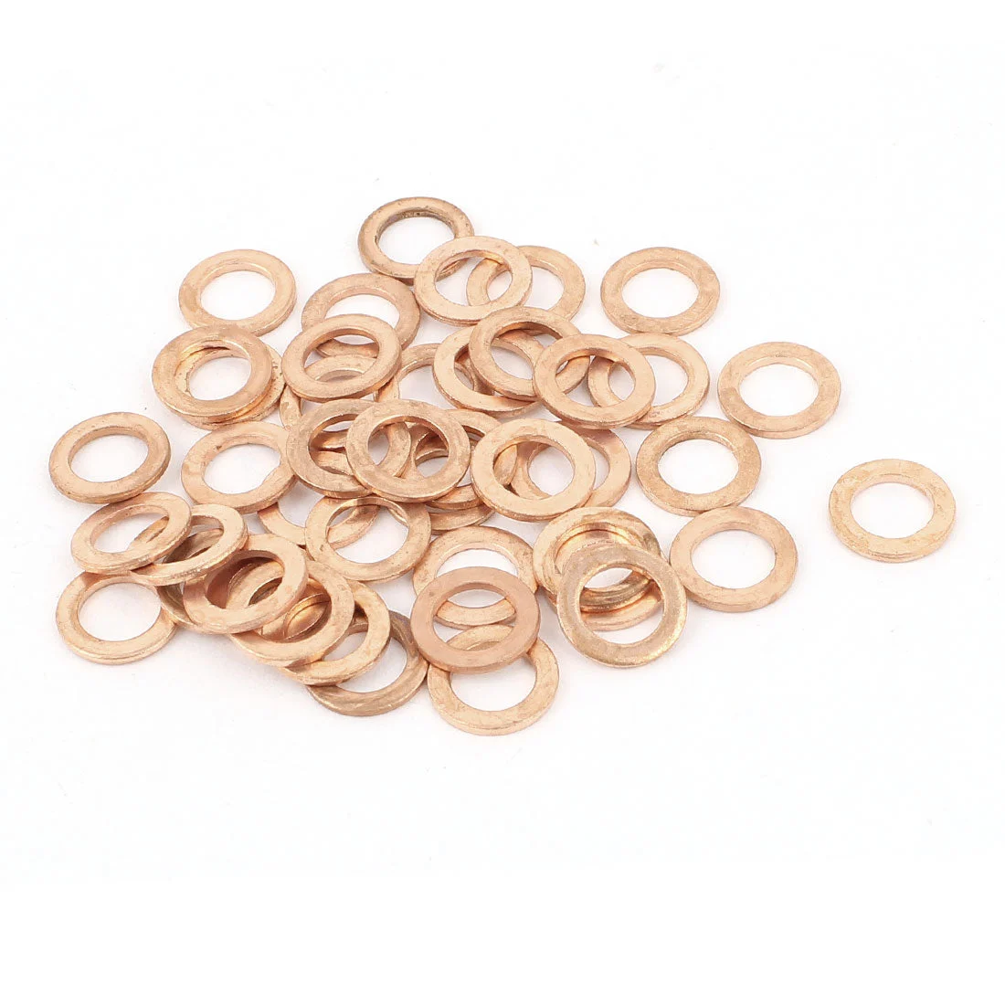 50 Pcs Copper Crush Washer Flat Seal Fitting 6mmx10mmx1mm