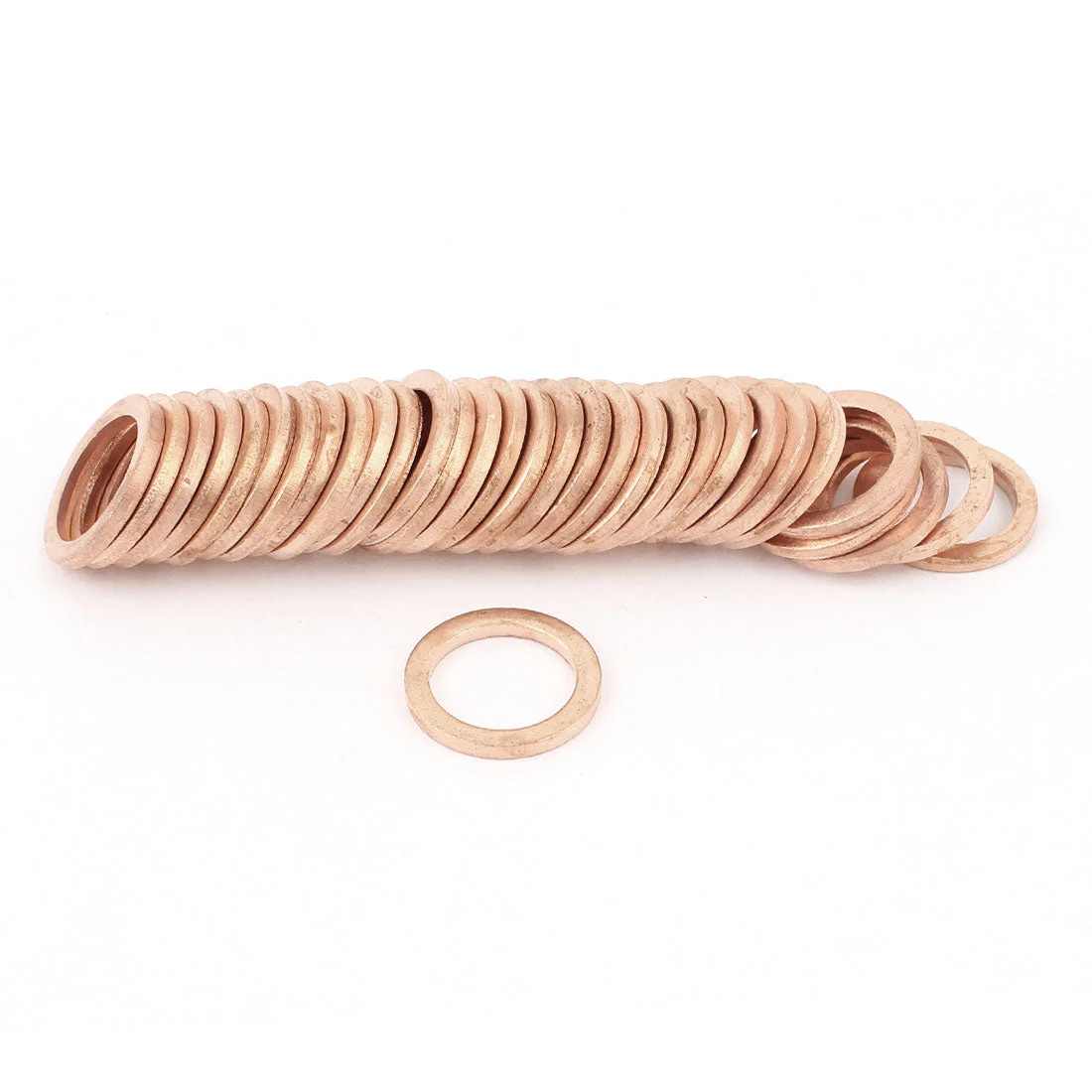 10mmx14mmx1.5mm Copper Crush Washer Flat Seal Gasket 50Pc