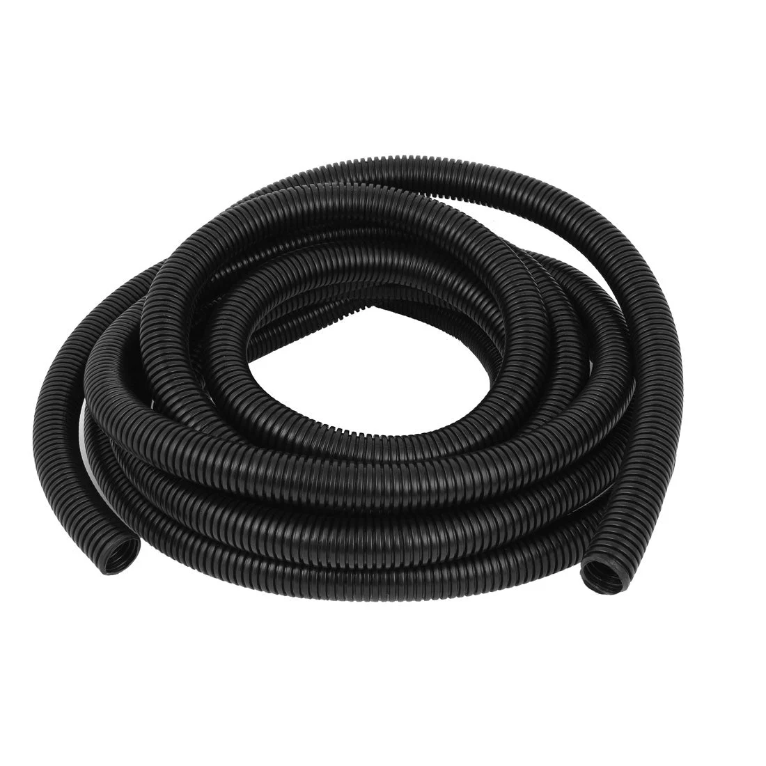 7 M 21 x 25 mm Nylon Flexible Corrugated Conduit Tube for Garden,Office Black