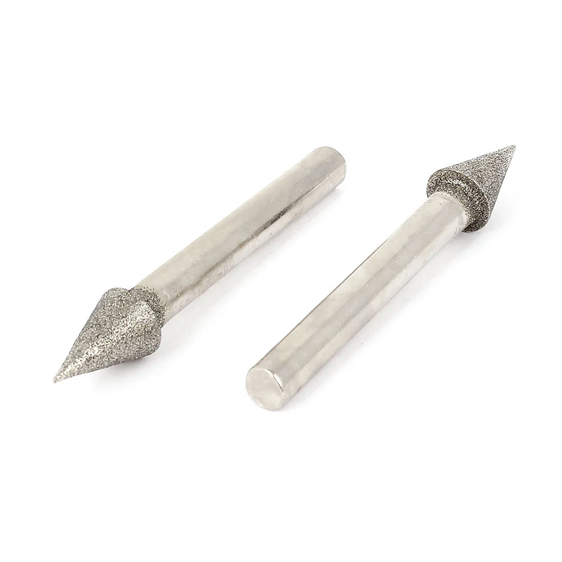 2pcs 6mm Shank 10mm Dia Cone Head Grinding Bit Diamond Mounted Point
