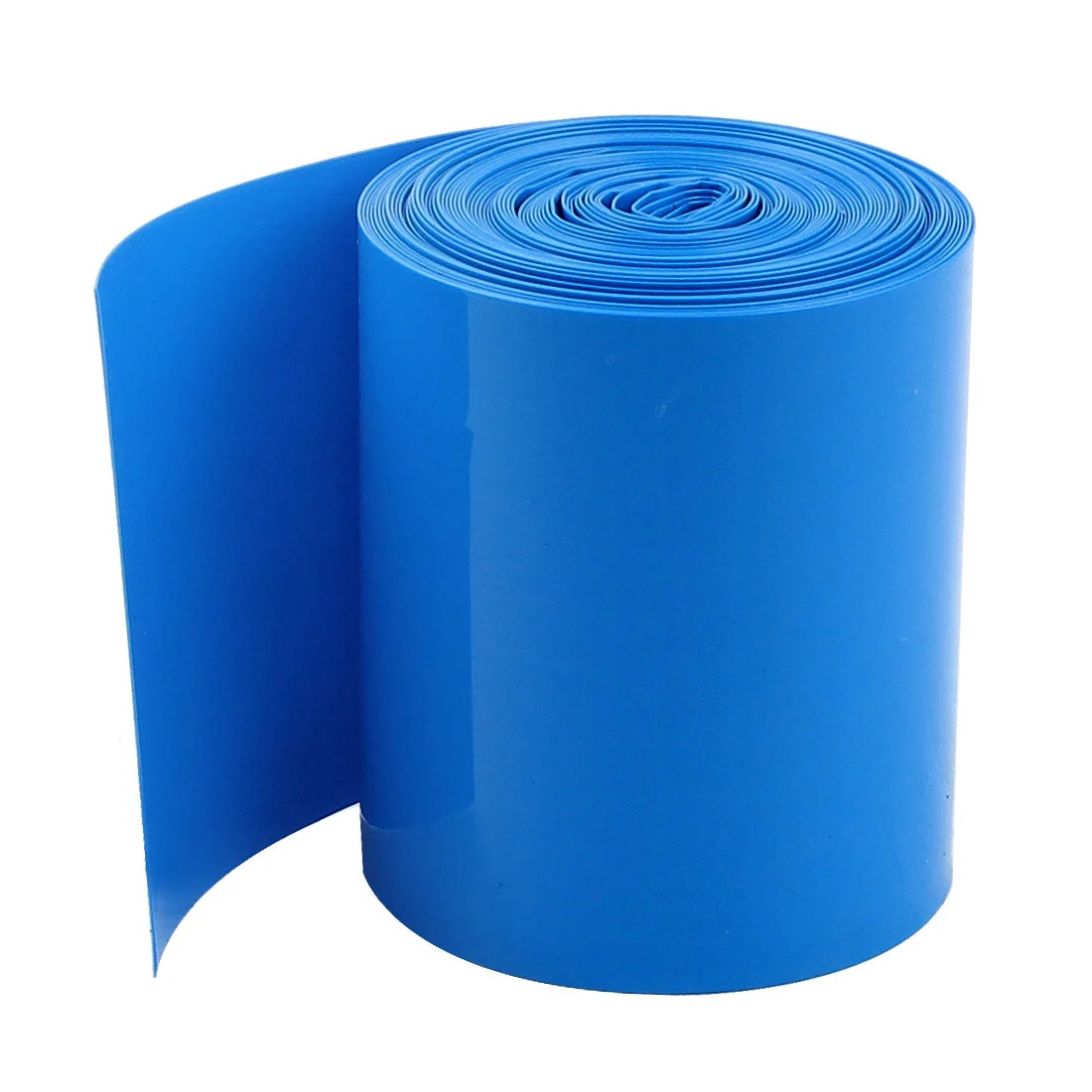 5Meters 50mm Width PVC Heat Shrink Wrap Tube Blue for 2 x 18650 Battery