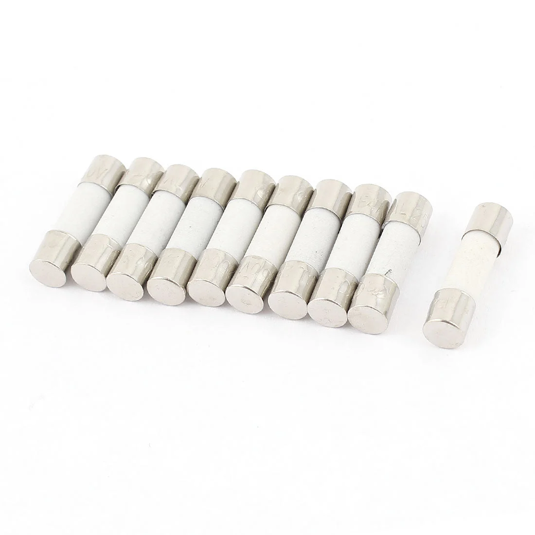 10pcs 250V 250mA Fast Blow Ceramic Fuse Tube 5mm x 20mm