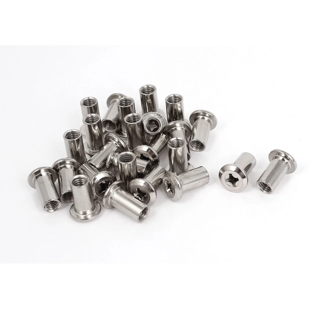25 Pcs M6x17mm Rivet Phillips Head Socket Dowel Barrel Nuts Furniture Fittings