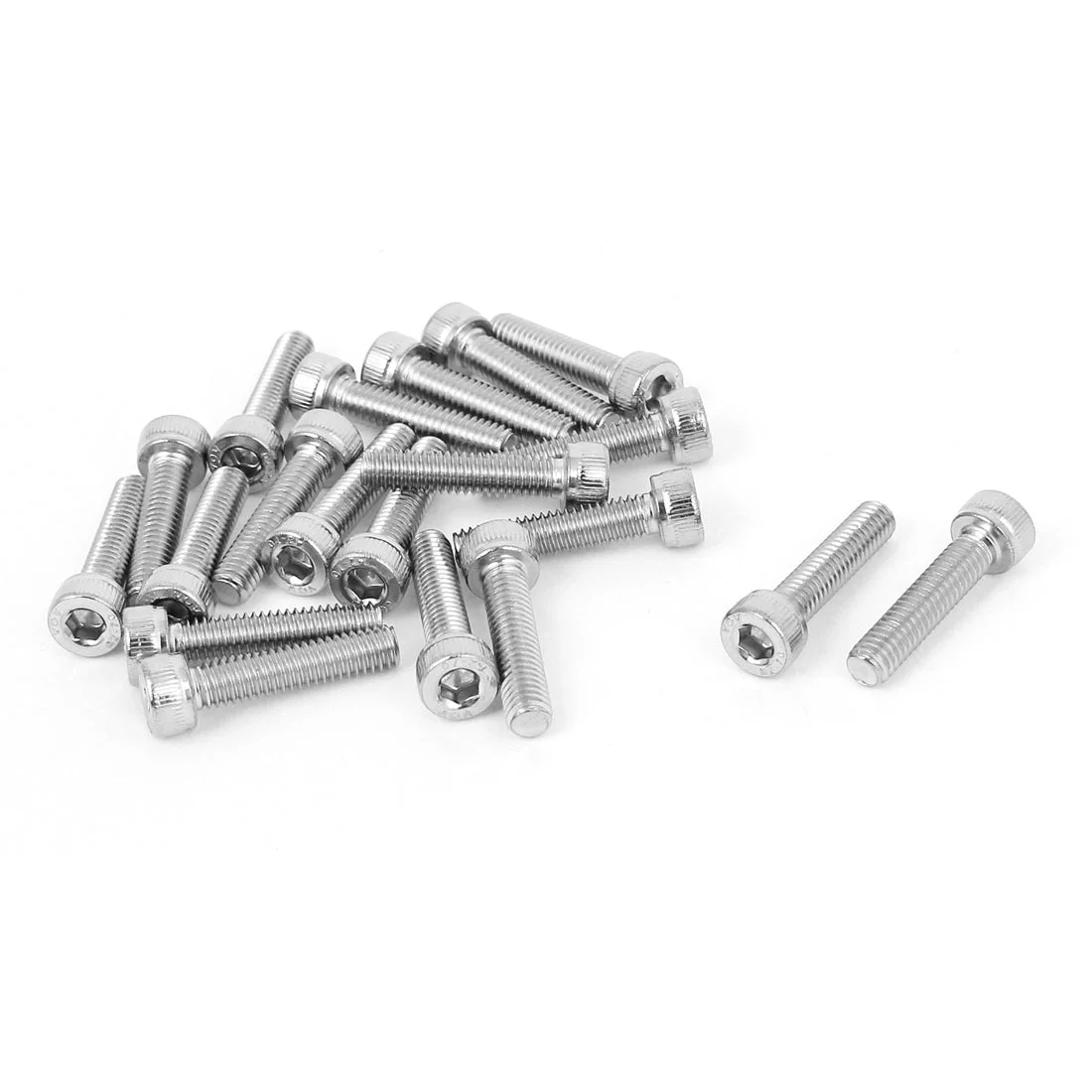 M4x18mm Stainless Steel Socket Cap Screws Hex Drive Keys 7mm Head Diameter 20pcs