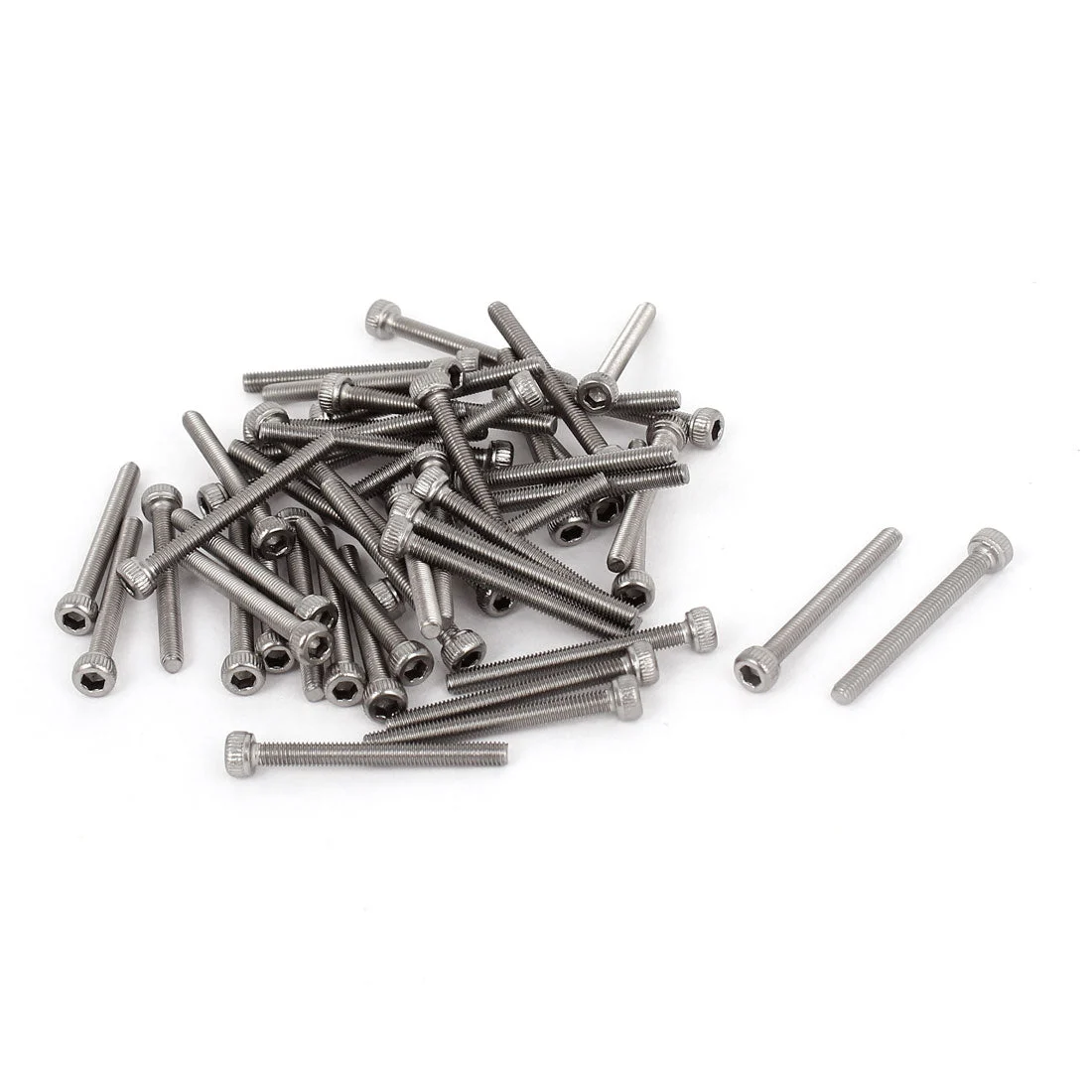 M3x30mm 0.5mm Pitch Stainless Steel Bolts Socket Cap Head Hex Key Screws 50pcs