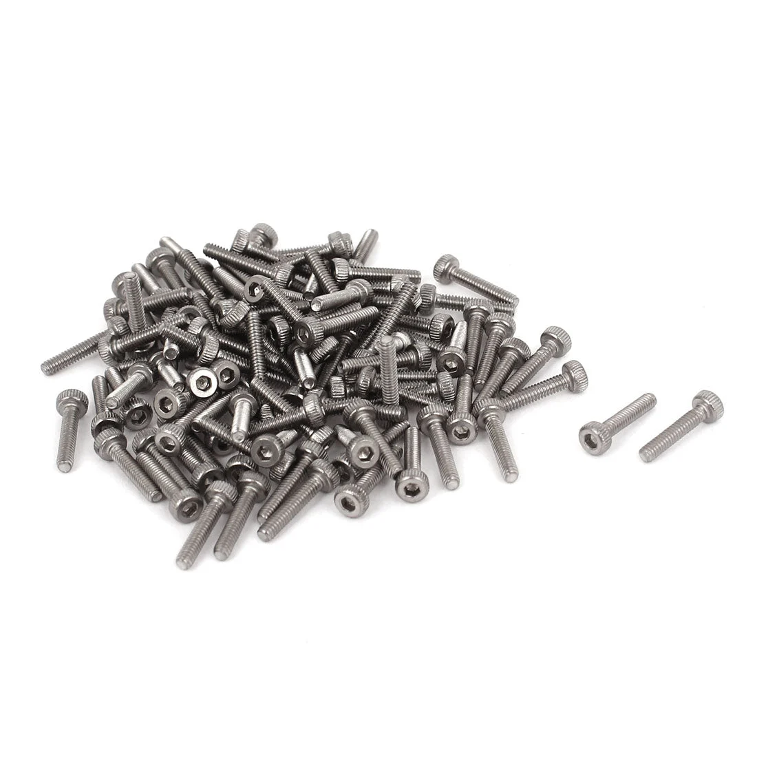 100pcs M2x10mm Stainless Steel Hex Key Socket Head Cap Bolts Machine Screws