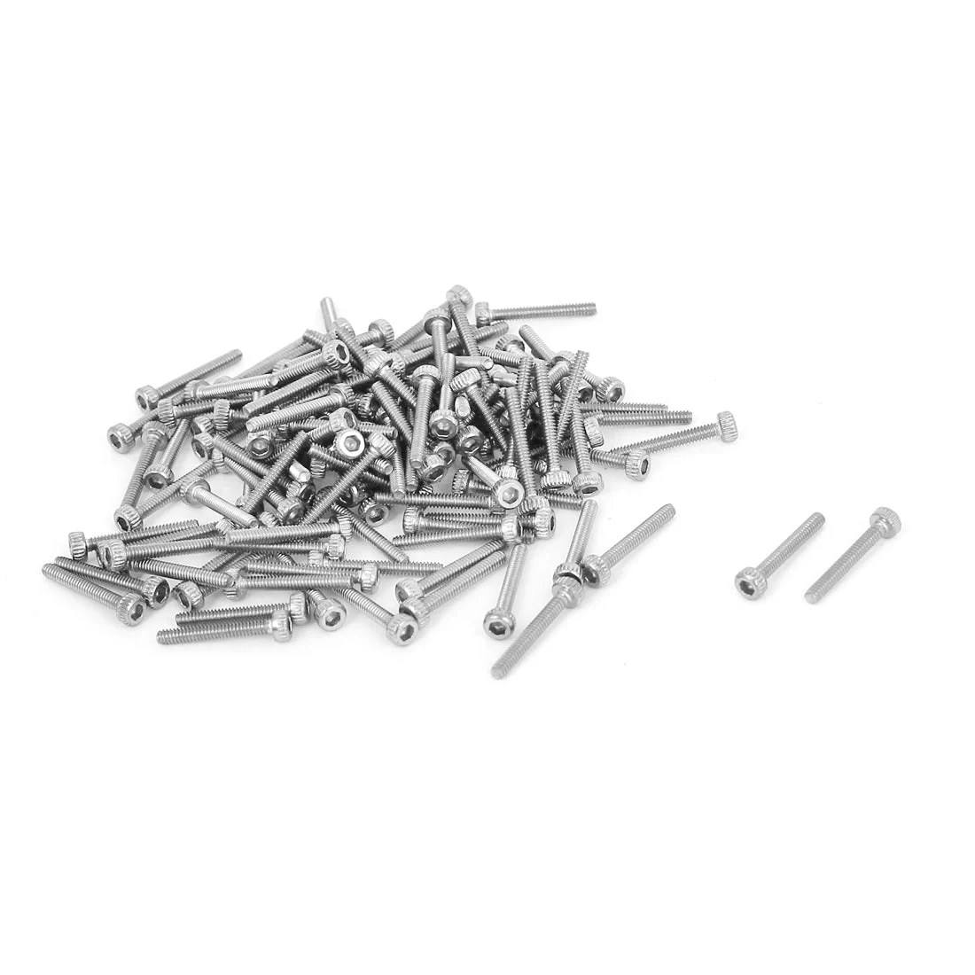M1.4x10mm Stainless Steel Hex Key Socket Head Knurled Cap Screws Bolts 100pcs