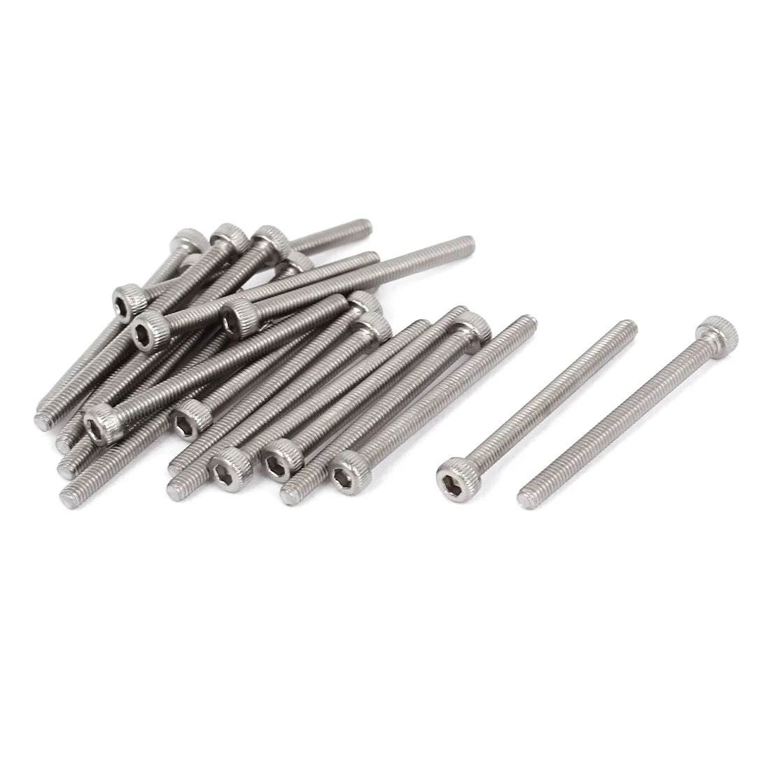 20 Pcs 32mm Long M2.5x30mm Stainless Steel Socket Head Cap Screws Hex Key Bolts