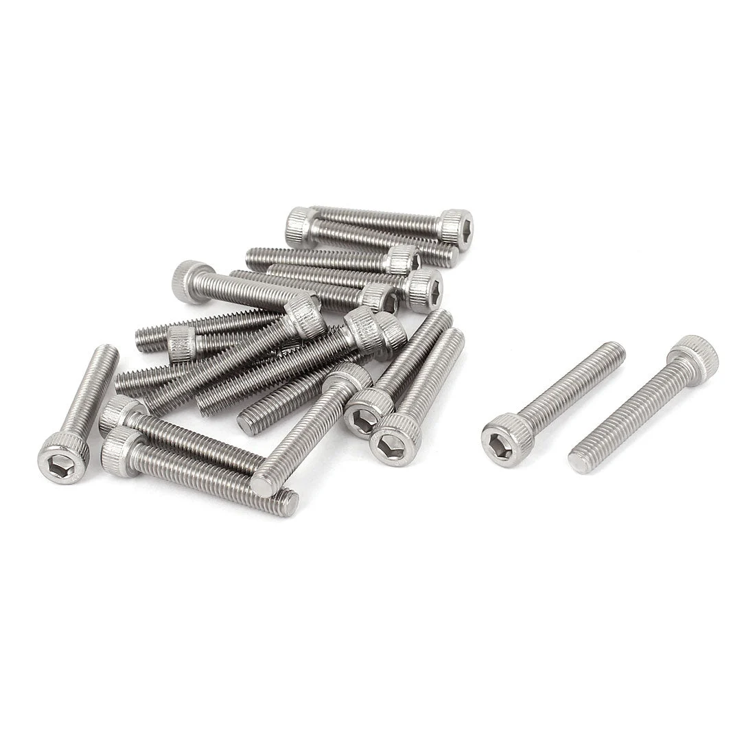 1mm Pitch M6x35mm Stainless Steel Hex Socket Head Cap Machine Screws Bolts 20pcs