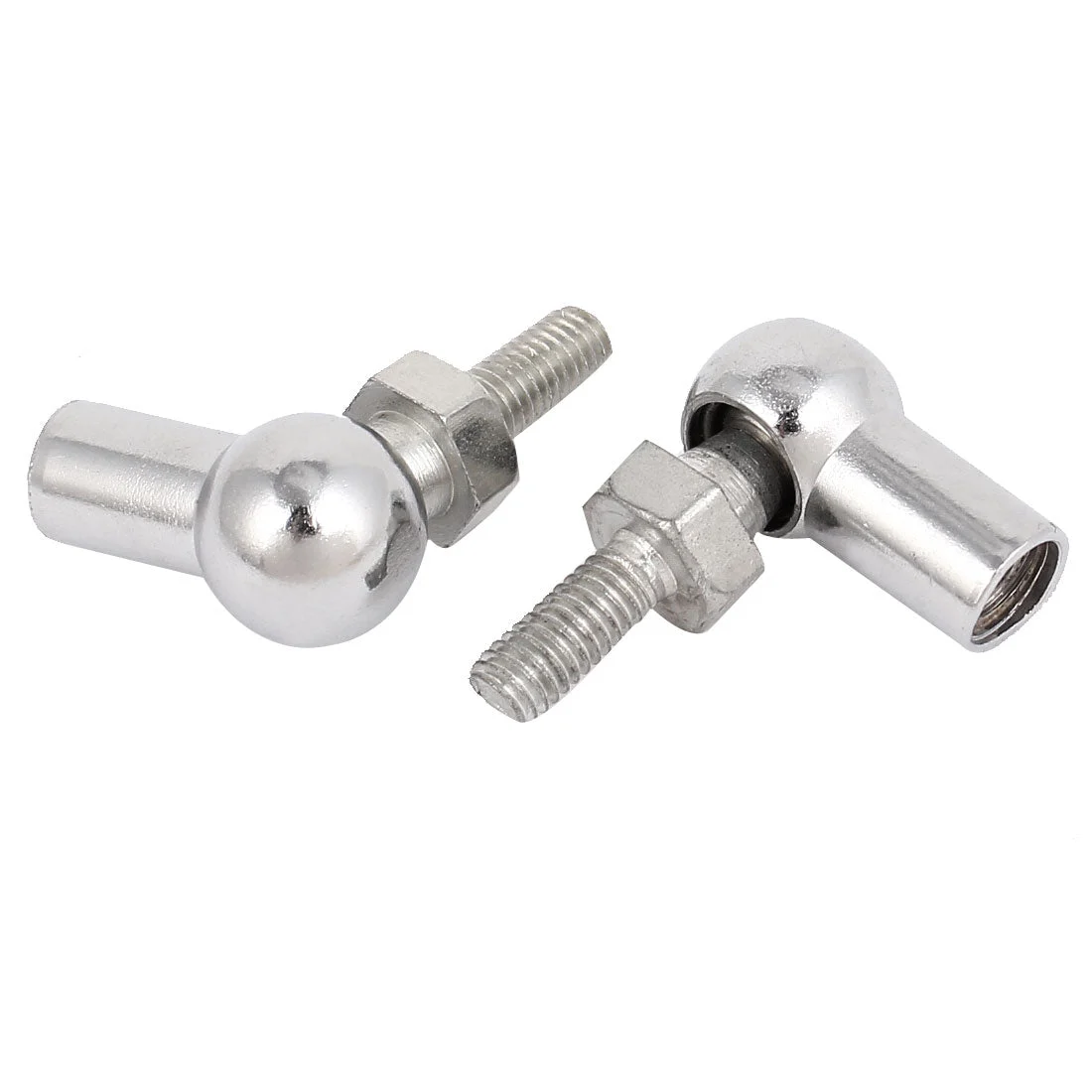 M6 Male M8 Female Thread L Shape Ball Joint Rod End Bearing 2 Pcs