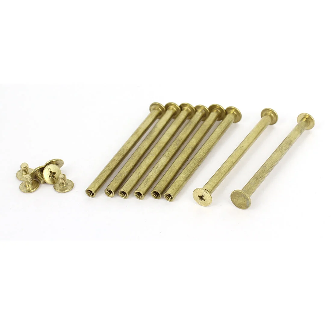 Brass Plated 5x70mm Binding Chicago Screw Post 8pcs for Leather Scrapbook
