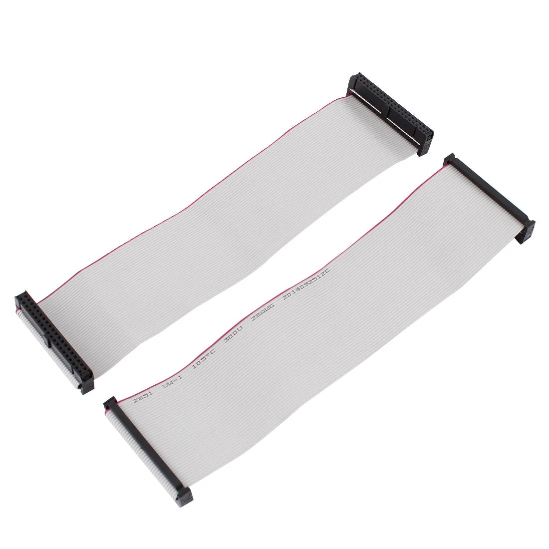 2pcs 2.54mm 40-Pin Female to Female IDE Extension Flat Ribbon Cable 20cm