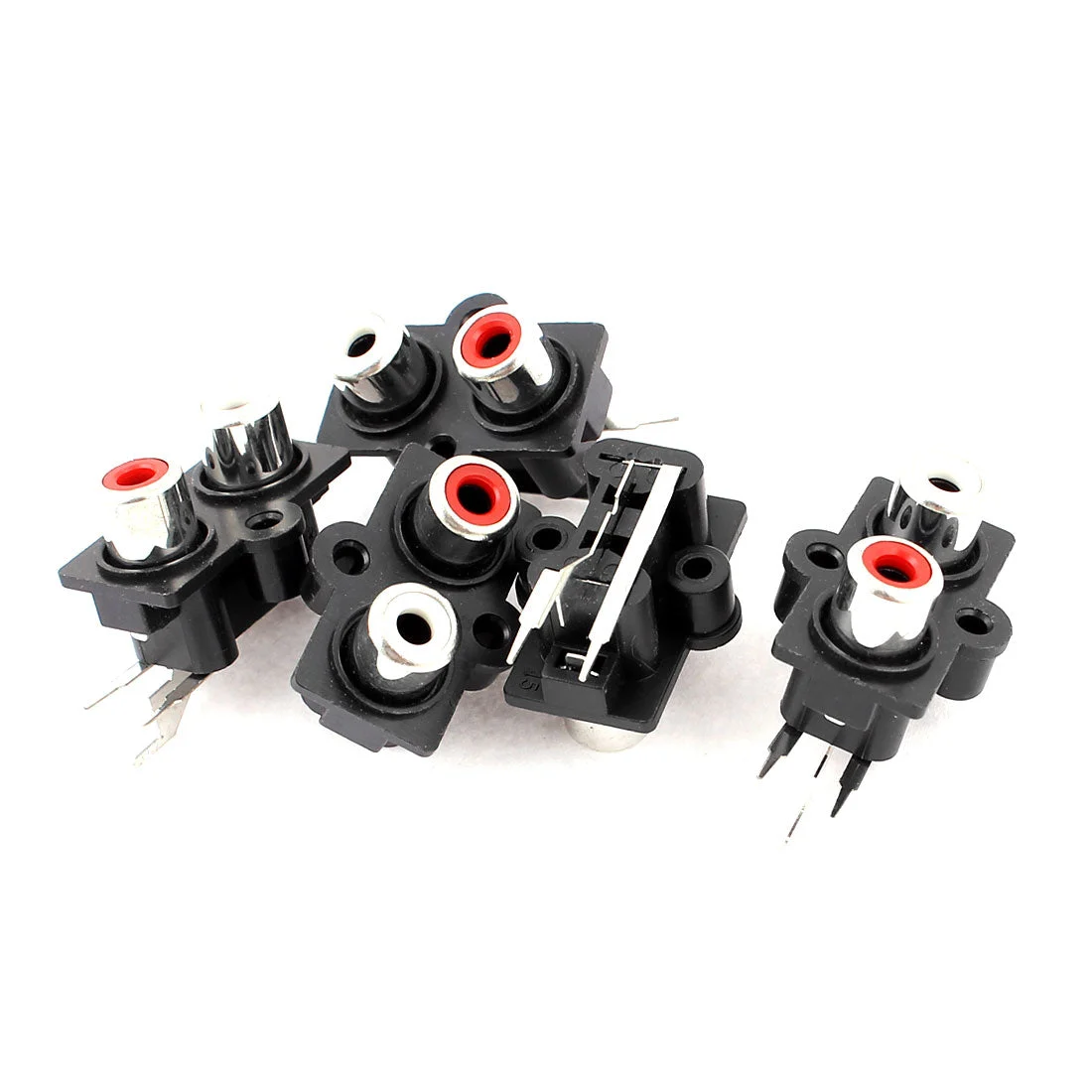 5pcs PCB Mount 2 Position Stereo Video Jack Socket RCA Female Connector