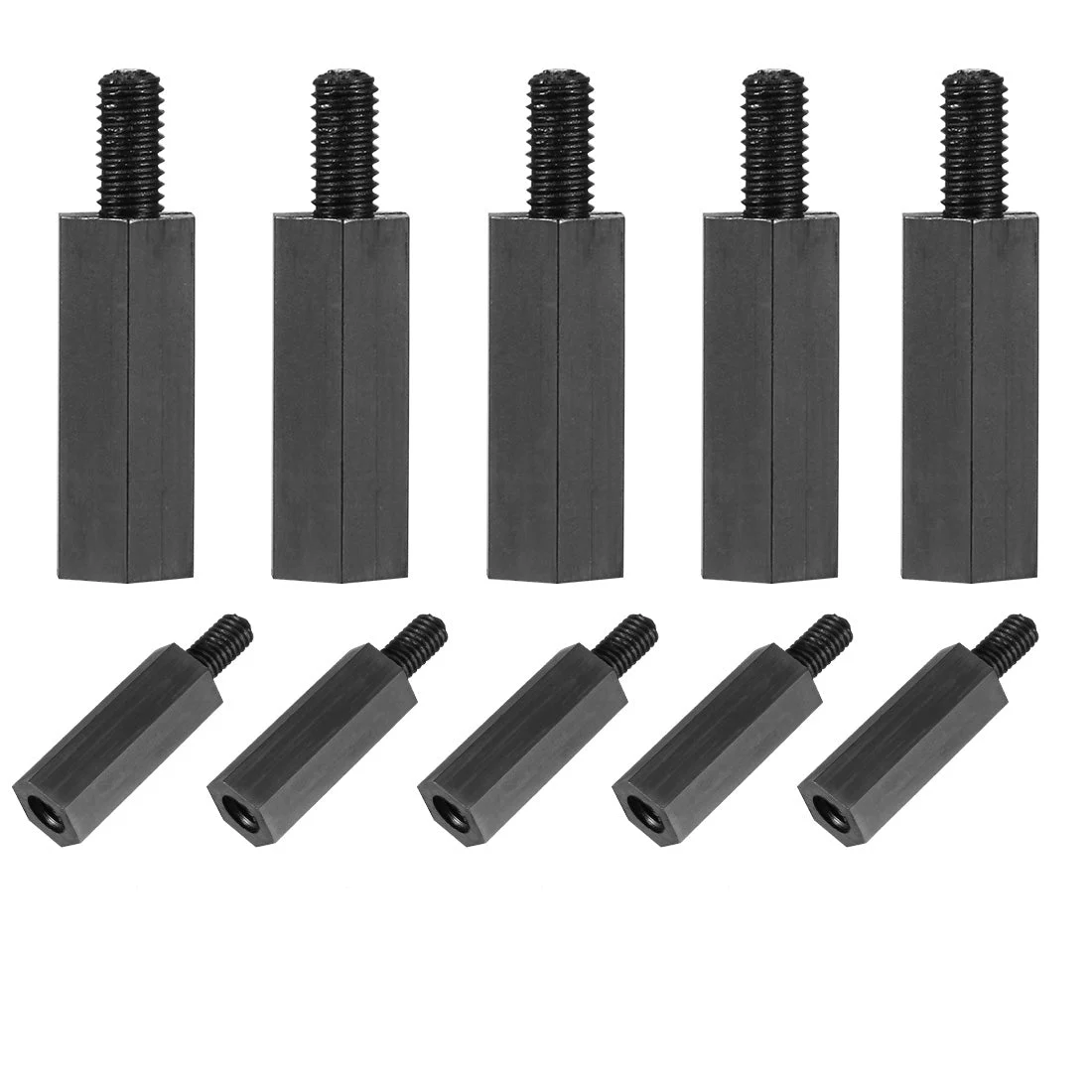 M3 15+6mm Male Female Thread Nylon Hex Standoff Spacer Screws PCB Pillar 50pcs