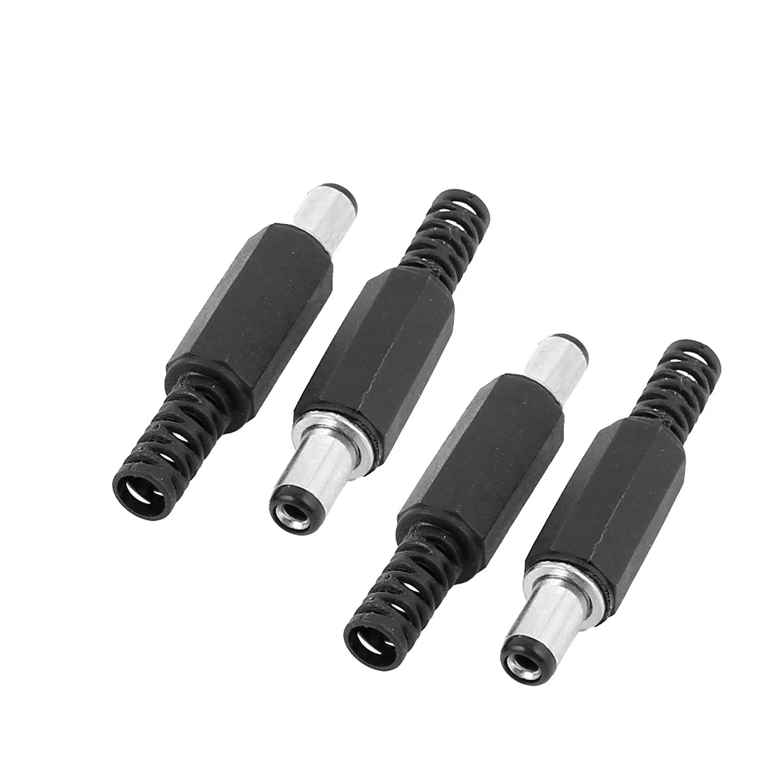 4 Pcs 5.5mm x 2.1mm Male Soldered Type DC Power Connector Adapter
