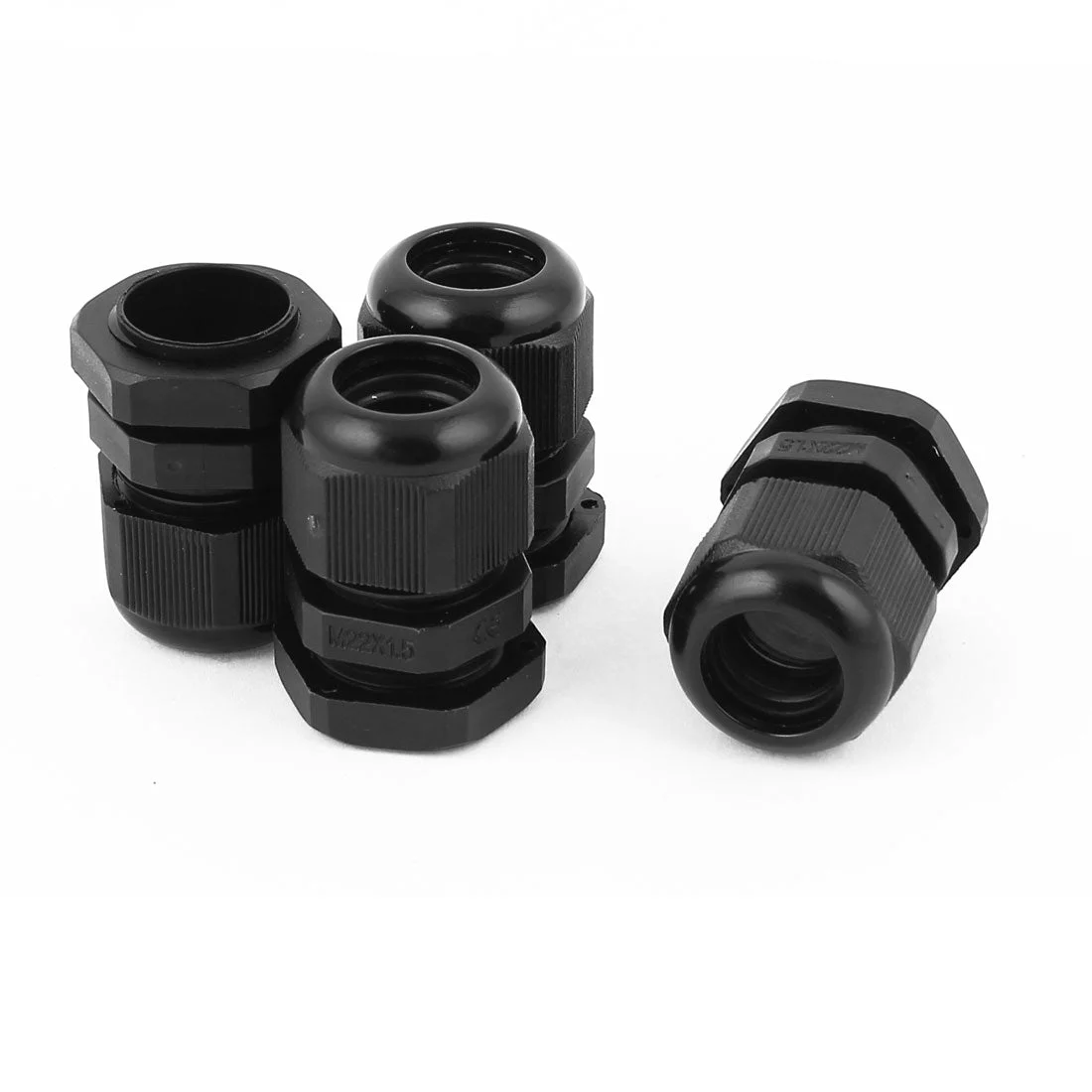 4 Pcs M22 Strain Cord Grip Cable Gland Locknut M22x1.5