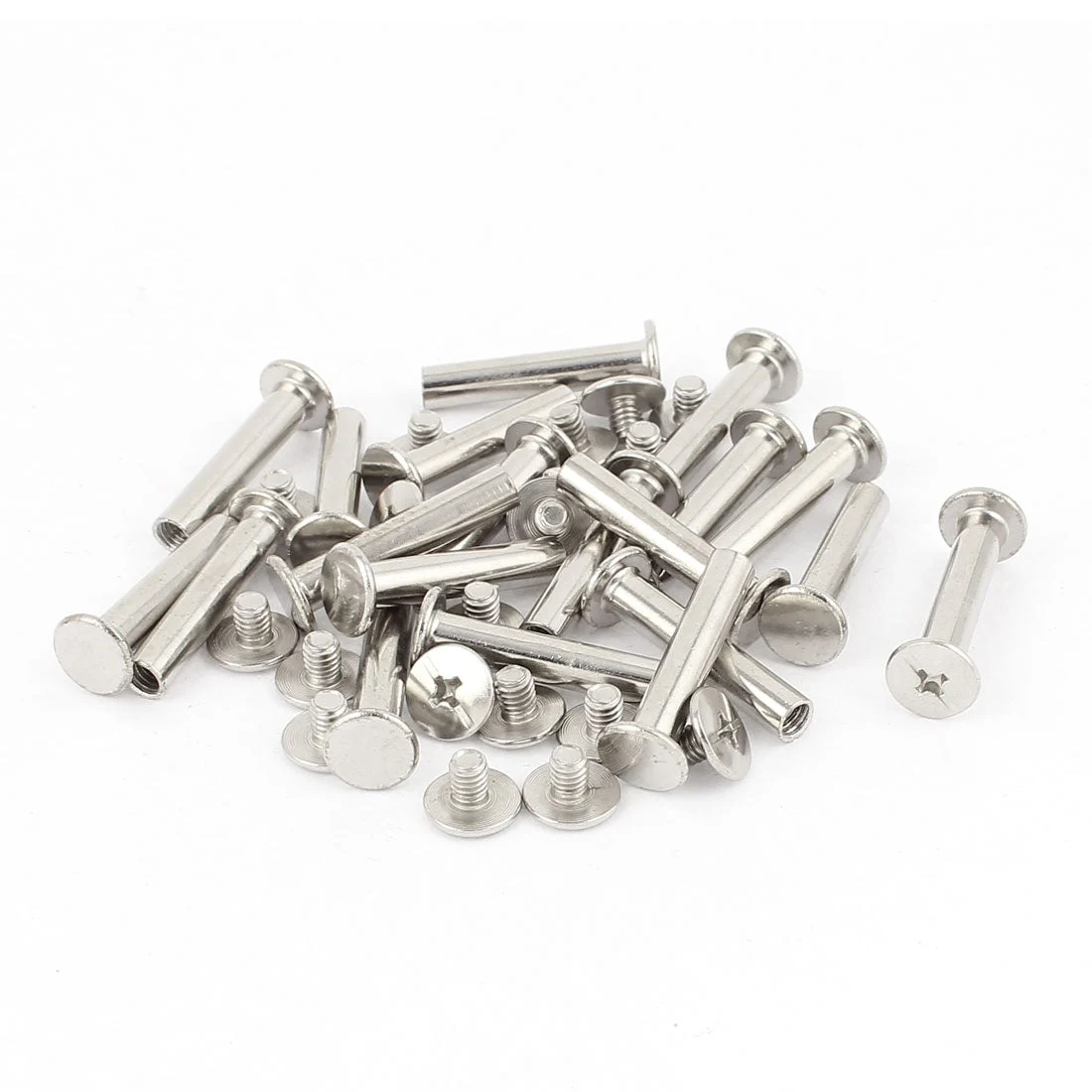 20Pcs M5x25mm Nickel Plated Binding Screw Post for Scrapbook Photo Albums