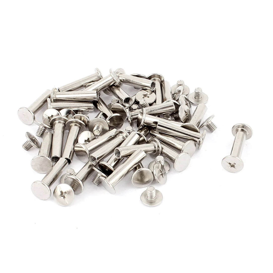 30Pcs 5x20mm Nickel Plated Binding Screw Post for Scrapbook Photo Albums