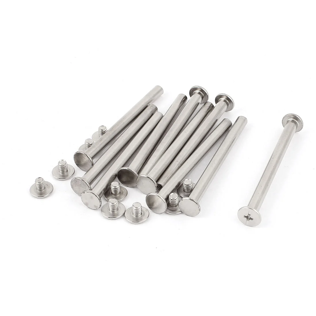 10Pcs 5x60mm Nickel Plated Binding Screw Post for Scrapbook Photo Albums