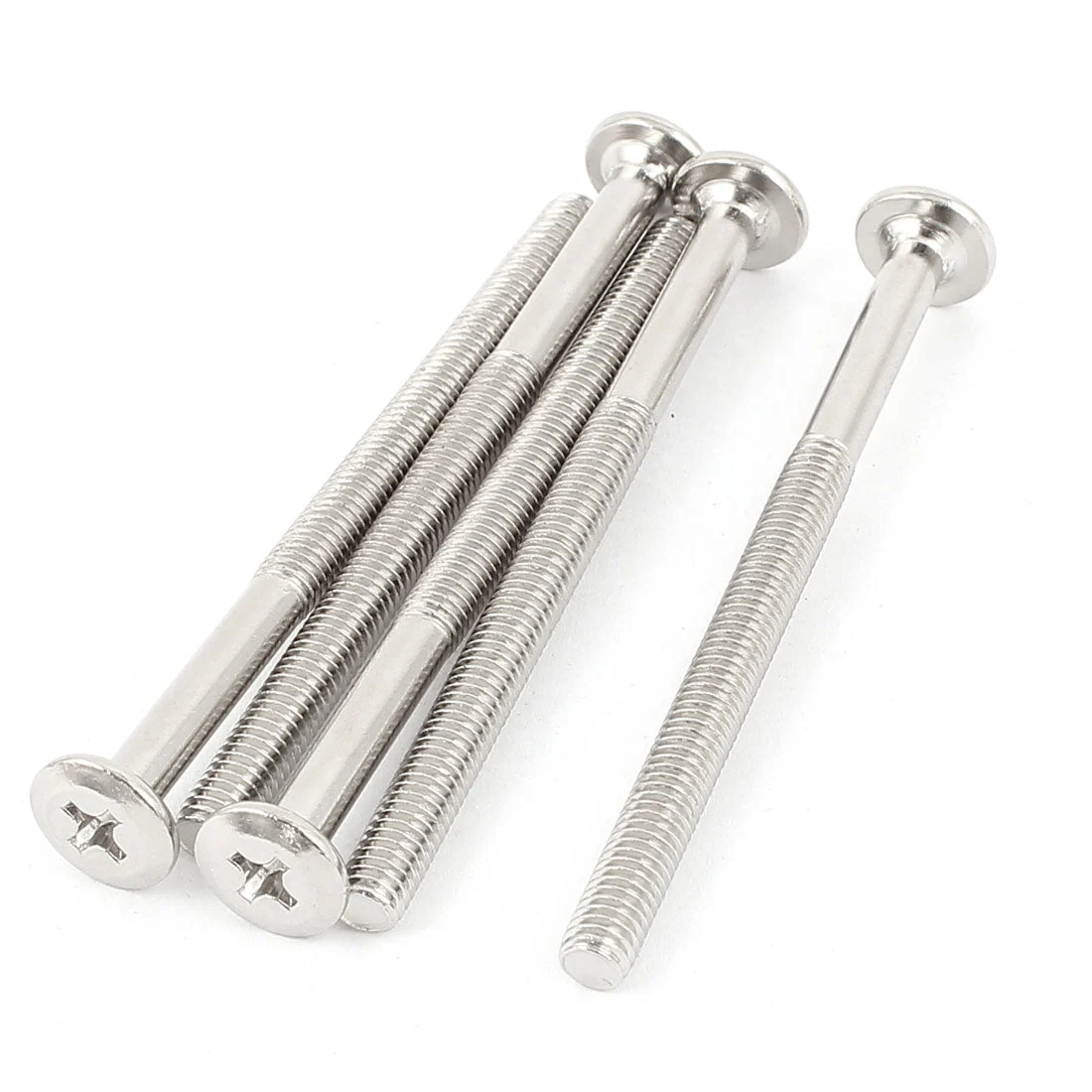 M6 x 85mm Male Thread Phillips Flat Head Countersunk Bolts Machine Screws 5 Pcs