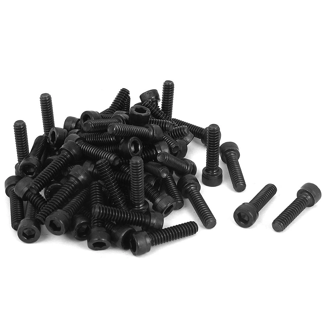 3/16"-24 12.9 Alloy Steel Screw Cap Point Hex Socket Screws Bolts Black 100Pcs