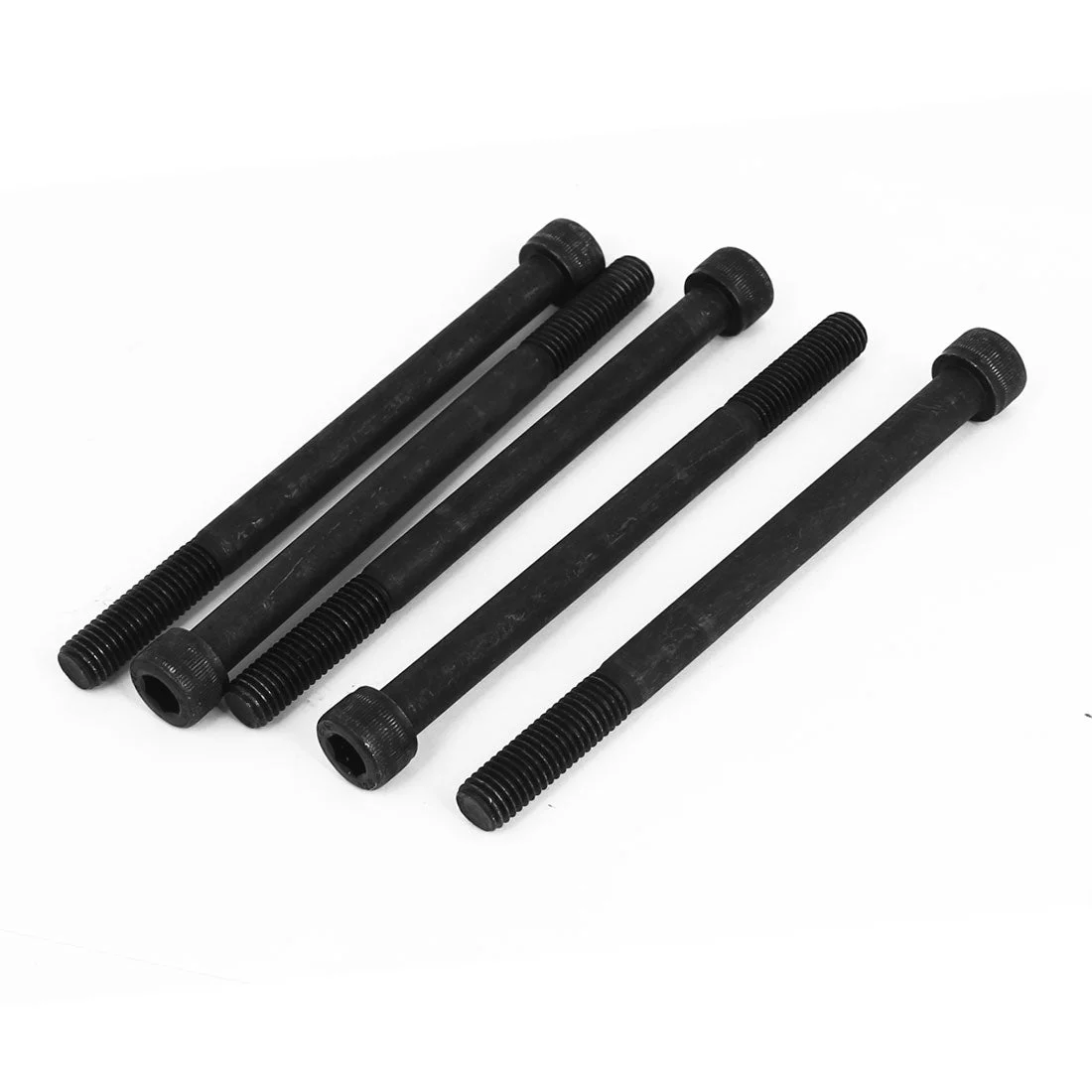 M10 x 130mm 12.9 Alloy Steel Hex Socket Head Cap Screw Bolt Black 5pcs