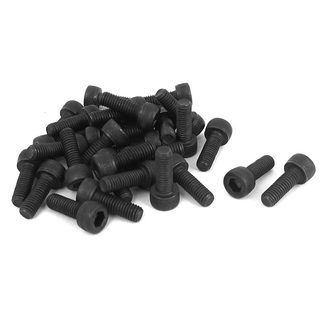 M5 x 14mm 12.9 Alloy Steel Machine Bolt Hex Socket Head Cap Screws Black 30pcs