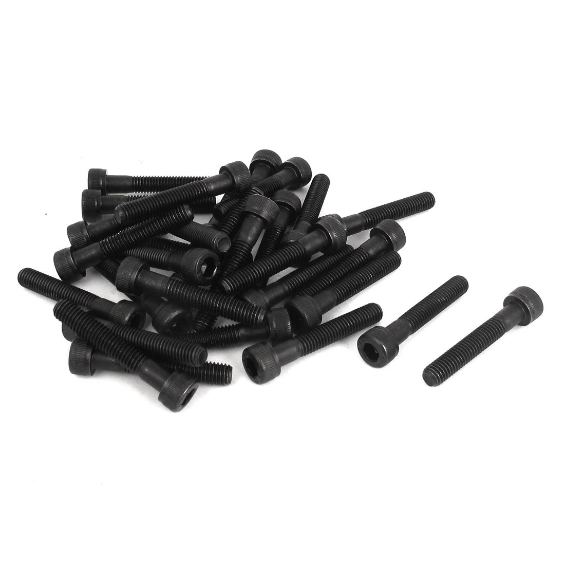 M5 x 30mm 12.9 Alloy Steel Hex Socket Head Cap Screws Bolts Black 30pcs