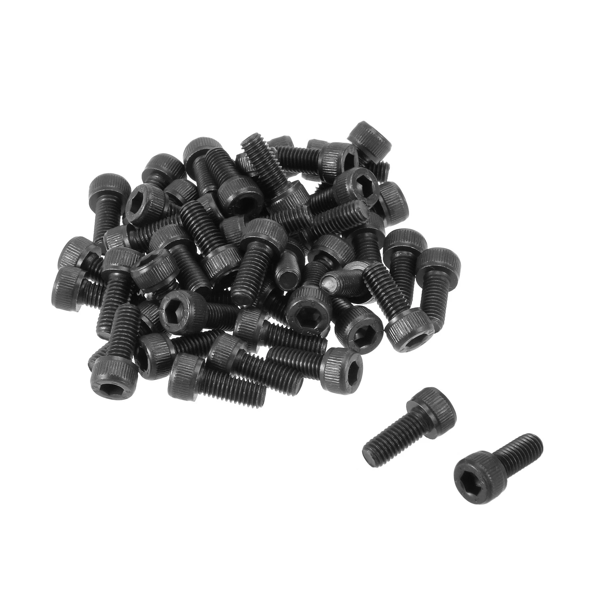 M5 x 12mm 12.9 Alloy Steel Machine Bolt Hex Socket Head Cap Screws Black 50pcs