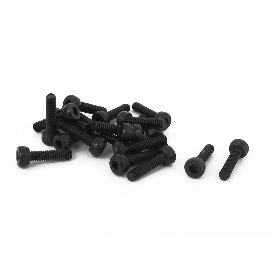 M2 x 8mm 12.9 Alloy Steel Machine Bolt Hex Socket Head Cap Screws Black 20pcs