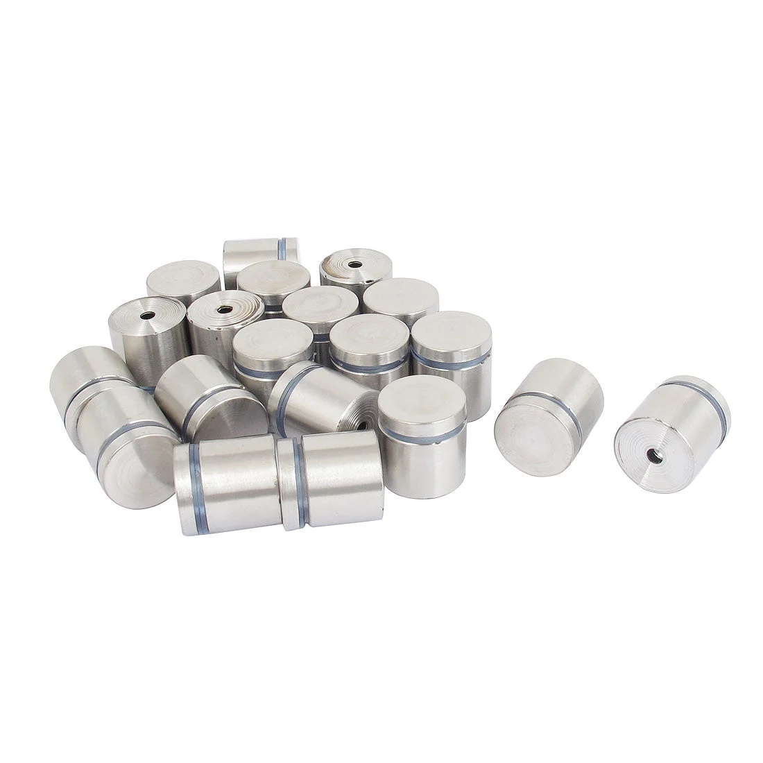 Uxcell 25mm x 25mm Stainless Steel Advertising Frameless Glass Standoff Pins 20pcs