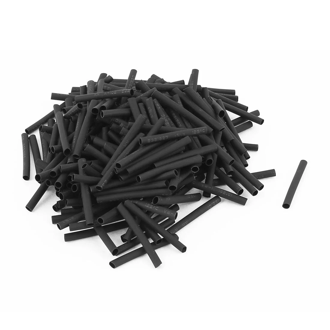 Uxcell 280pcs 2mm Dia 30mm Long Polyolefin Heat Shrink Tubing Wire Wrap Sleeve Black