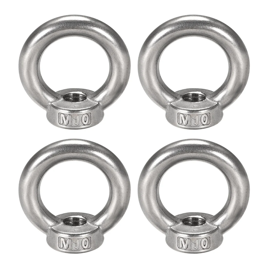 Marine M10 Female Thread 304 Stainless Steel Lifting Eye Nuts Ring 4pcs