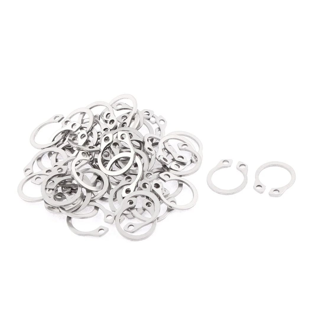 Uxcell 12mm Stainless Steel External Internal Circlips C-Clip Retaining Snap Ring 50pcs